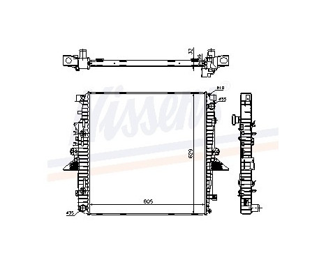 Radiator, engine cooling 64320A Nissens