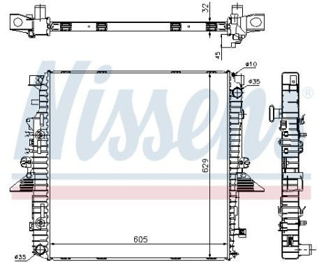 Radiator, engine cooling 64320A Nissens, Image 2