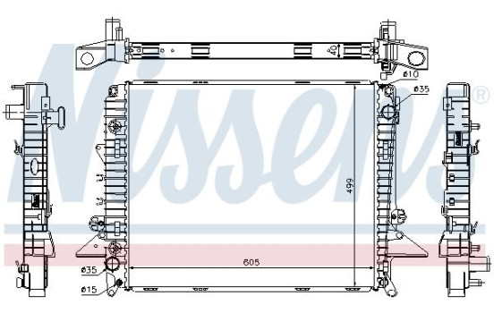 Radiator, engine cooling 64321A Nissens, Image 2