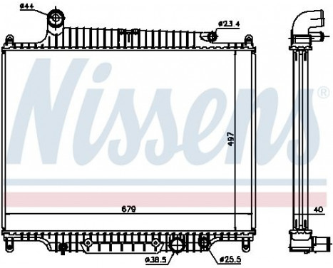 Radiator, engine cooling 643222 Nissens