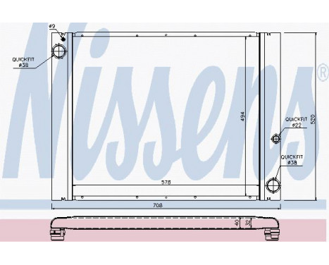 Radiator, engine cooling 64325 Nissens