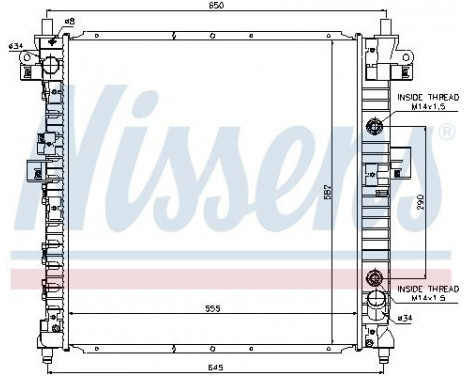 Radiator, engine cooling 64326 Nissens, Image 2