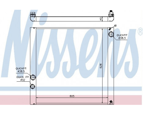 Radiator, engine cooling 64327 Nissens