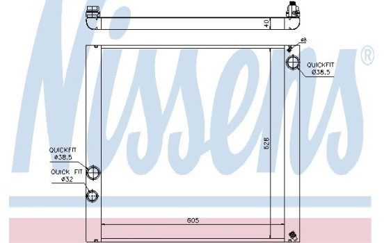 Radiator, engine cooling 64327 Nissens