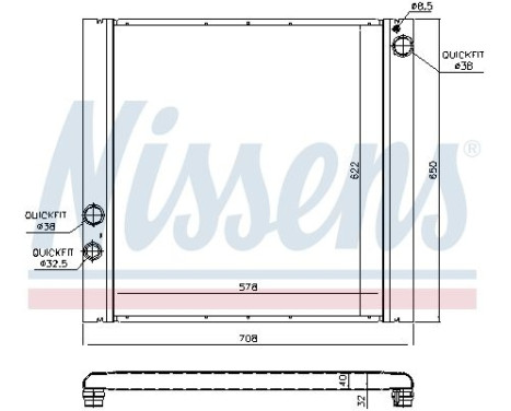Radiator, engine cooling 64327 Nissens, Image 2