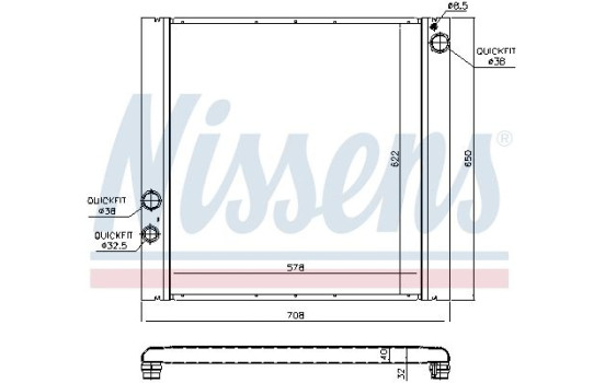 Radiator, engine cooling 64327 Nissens, Image 2