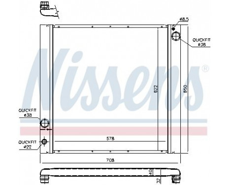 Radiator, engine cooling 64329 Nissens