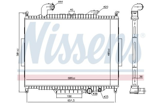 Radiator, engine cooling 64330 Nissens