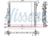 Radiator, engine cooling 64333 Nissens