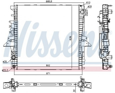 Radiator, engine cooling 64333 Nissens