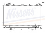 Radiator, engine cooling 645951 Nissens