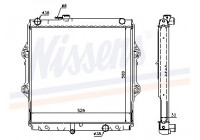 Radiator, engine cooling 64598A Nissens