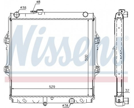 Radiator, engine cooling 64598A Nissens, Image 2