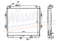 Radiator, engine cooling 64599A Nissens