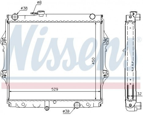 Radiator, engine cooling 64599A Nissens, Image 2