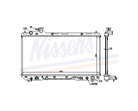 Radiator, engine cooling 64630A Nissens