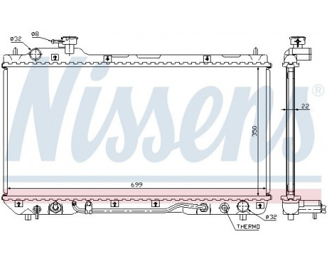 Radiator, engine cooling 64630A Nissens, Image 2