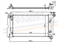 Radiator, engine cooling 646321 Nissens