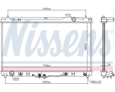 Radiator, engine cooling 64633 Nissens, Image 6