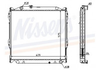 Radiator, engine cooling 64636A Nissens