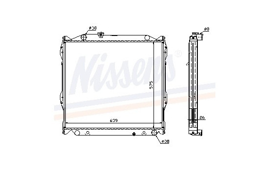 Radiator, engine cooling 64636A Nissens