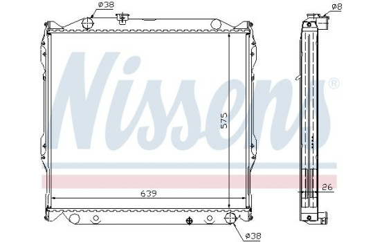 Radiator, engine cooling 64636A Nissens, Image 2