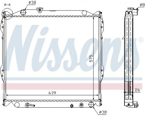 Radiator, engine cooling 64637A Nissens, Image 2