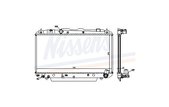 Radiator, engine cooling 64638A Nissens