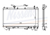 Radiator, engine cooling 64642A Nissens