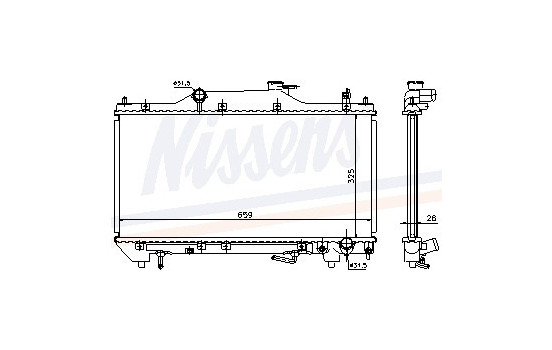 Radiator, engine cooling 64642A Nissens