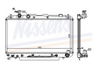 Radiator, engine cooling 64644A Nissens
