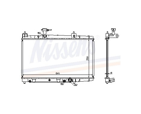 Radiator, engine cooling 64645A Nissens