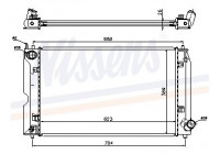 Radiator, engine cooling 64647A Nissens