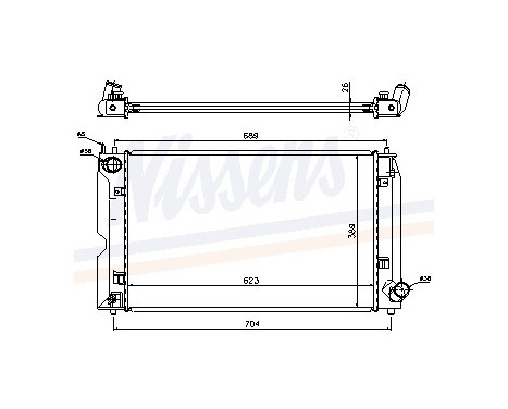 Radiator, engine cooling 64647A Nissens