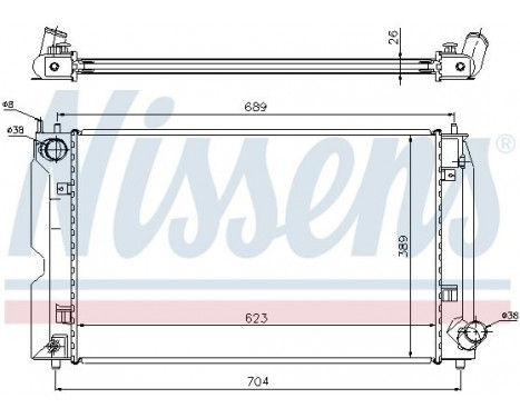 Radiator, engine cooling 64647A Nissens, Image 2