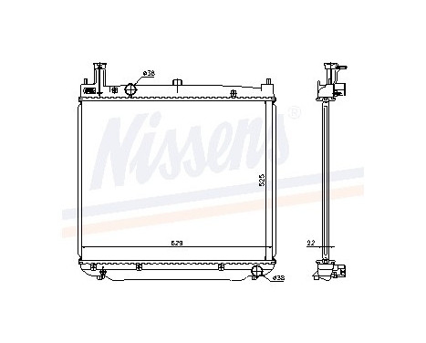 Radiator, engine cooling 64649A Nissens