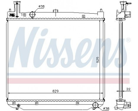 Radiator, engine cooling 64649A Nissens, Image 2