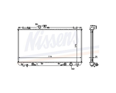 Radiator, engine cooling 64653A Nissens