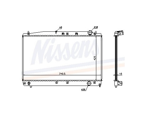 Radiator, engine cooling 64654A Nissens