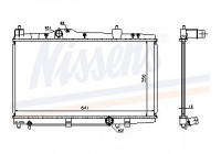Radiator, engine cooling 64655A Nissens