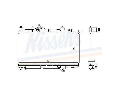 Radiator, engine cooling 64655A Nissens