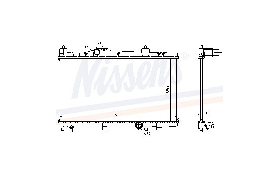 Radiator, engine cooling 64655A Nissens