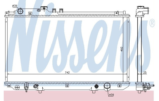 Radiator, engine cooling 64658 Nissens