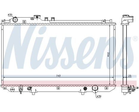 Radiator, engine cooling 64658 Nissens, Image 2