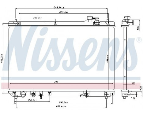 Radiator, engine cooling 64659 Nissens