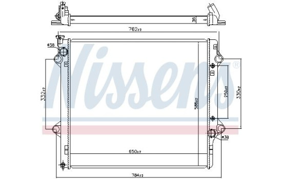 Radiator, engine cooling 64661 Nissens