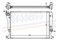 Radiator, engine cooling 64666A Nissens