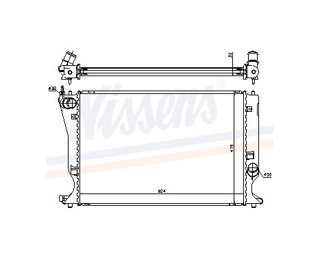 Radiator, engine cooling 64666A Nissens