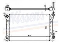 Radiator, engine cooling 64667A Nissens