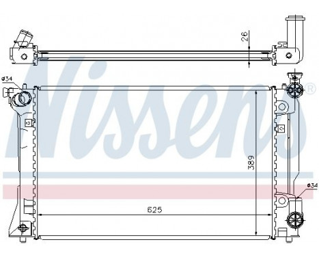 Radiator, engine cooling 64667A Nissens, Image 2